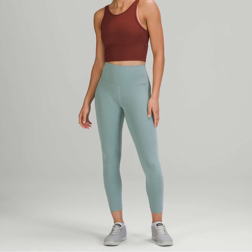 Lululemon Wunder Under size 6 high rise 25in inseam Misty Glade color